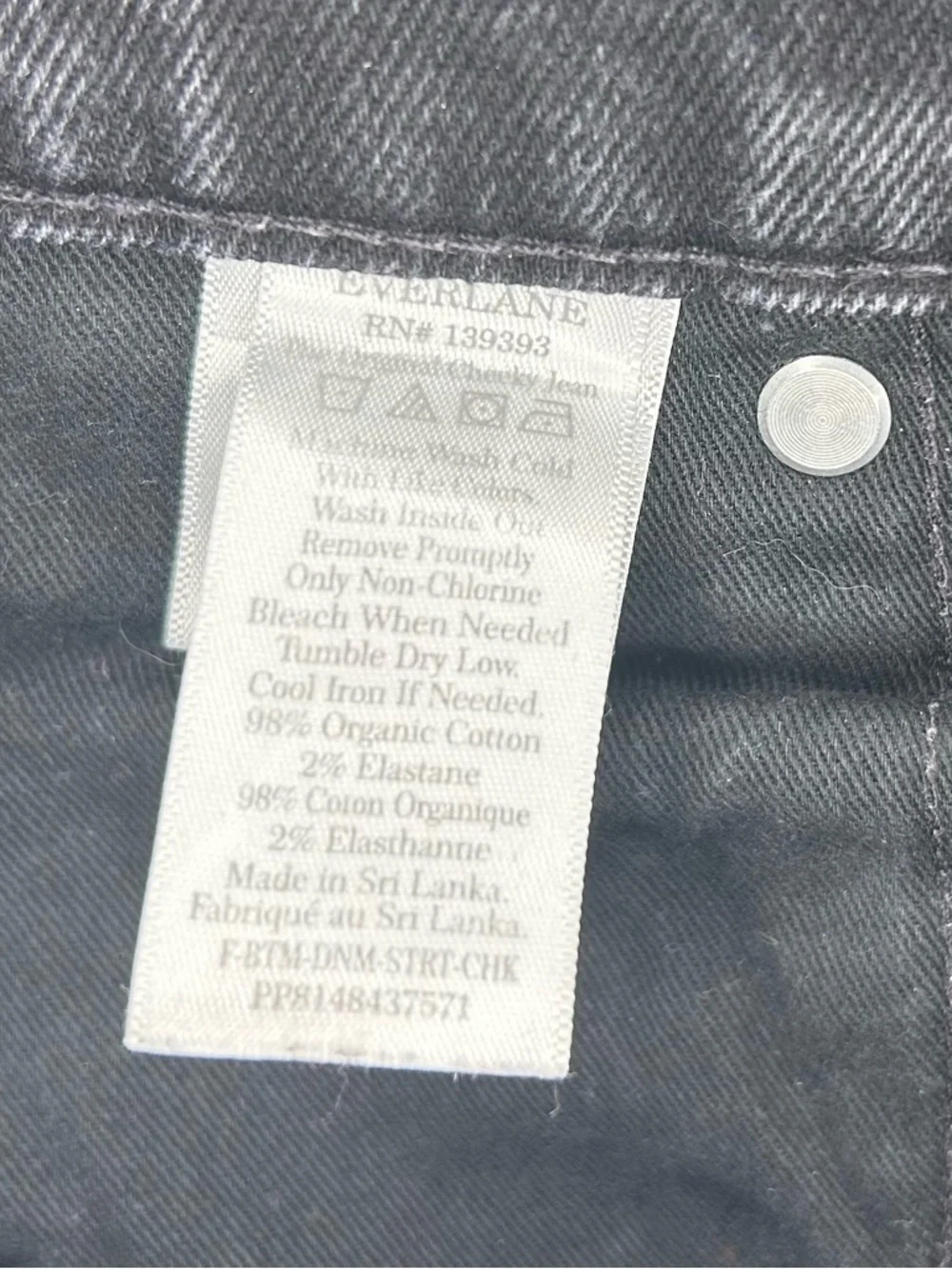 Everlane Charcoal Gray High-Rise Straight Jeans Size 28 - Picture 6 of 10